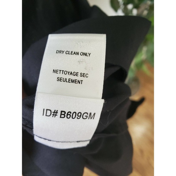 Bcbgmaxazria Women's Black Cotton Round Neck Short Sleeve Knee Length Size 6 - Picture 12 of 12